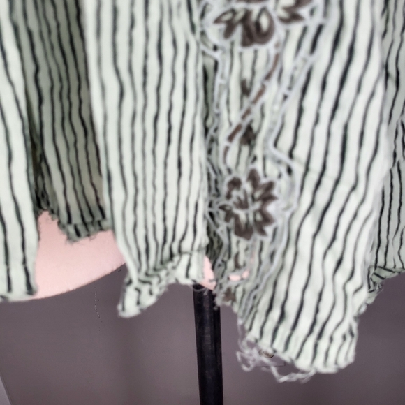 Free People Women's Size Medium Another Day Balloon Sleeve Boho Cotton - Picture 3 of 10